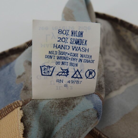 VTG Gottex Womens 12 One Piece Swimsuit Tiger Animal Print Safari Square Neck - Picture 10 of 13